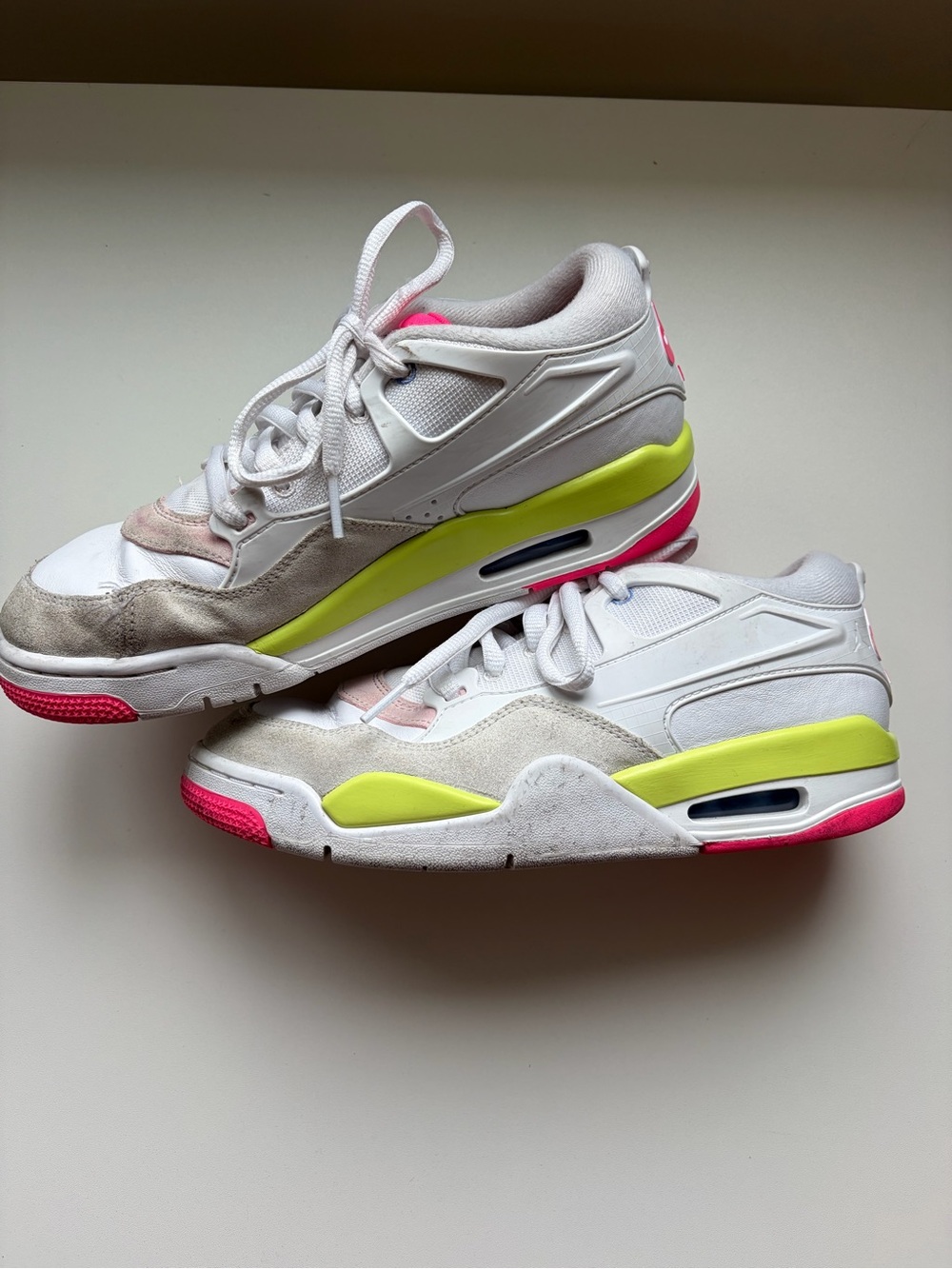 Nike Air Jordan 4 RM White/Hyper Pink Sneakers  Size 7 Women's